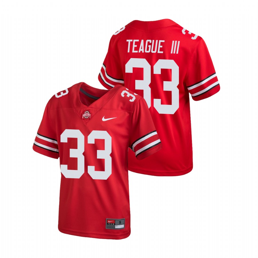 youth ohio state buckeyes master teague iii scarlet untouchable football jersey