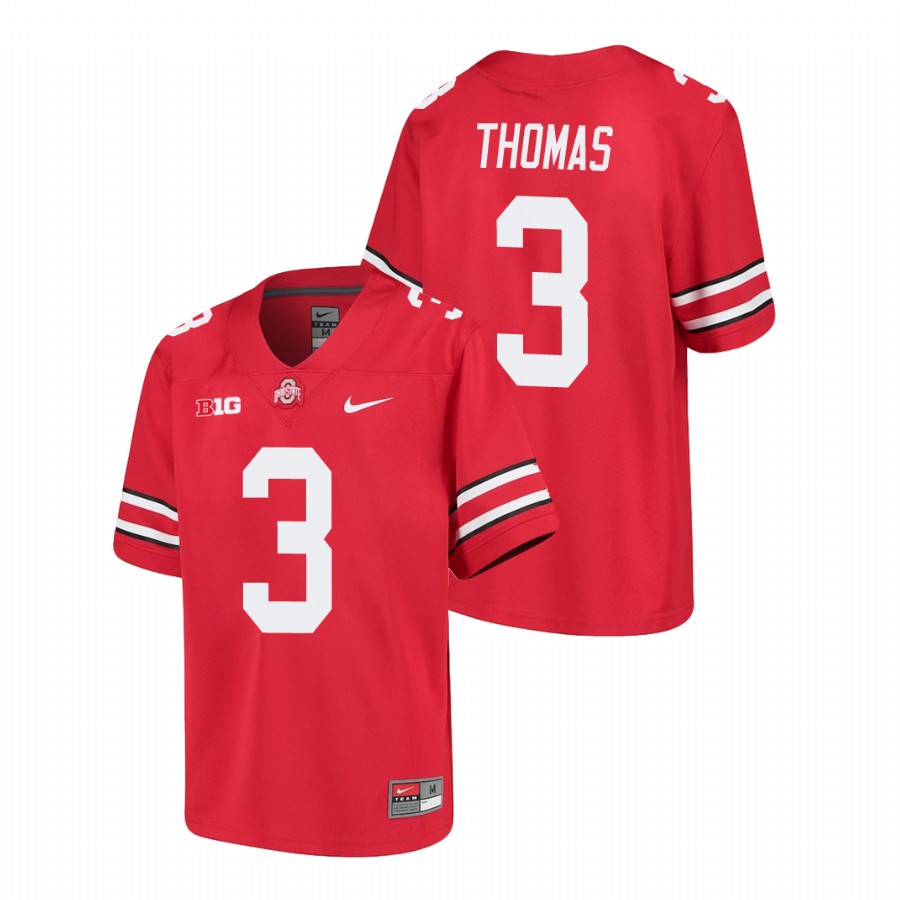 youth ohio state buckeyes michael thomas scarlet college football jersey