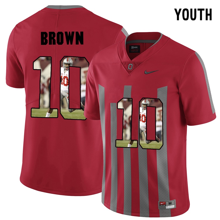 youth ohio state buckeyes red cacorey brown college football jersey