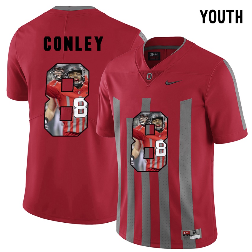 youth ohio state buckeyes red gareon conley college football jersey