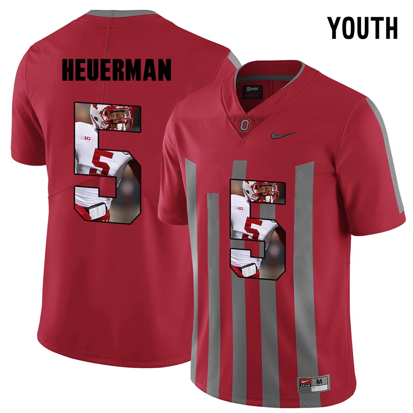 youth ohio state buckeyes red jeff heuerman college football jersey