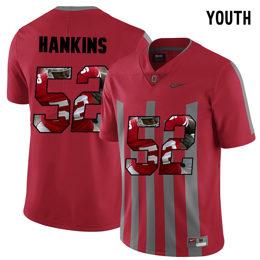 youth ohio state buckeyes red johnathan hankins college football jersey
