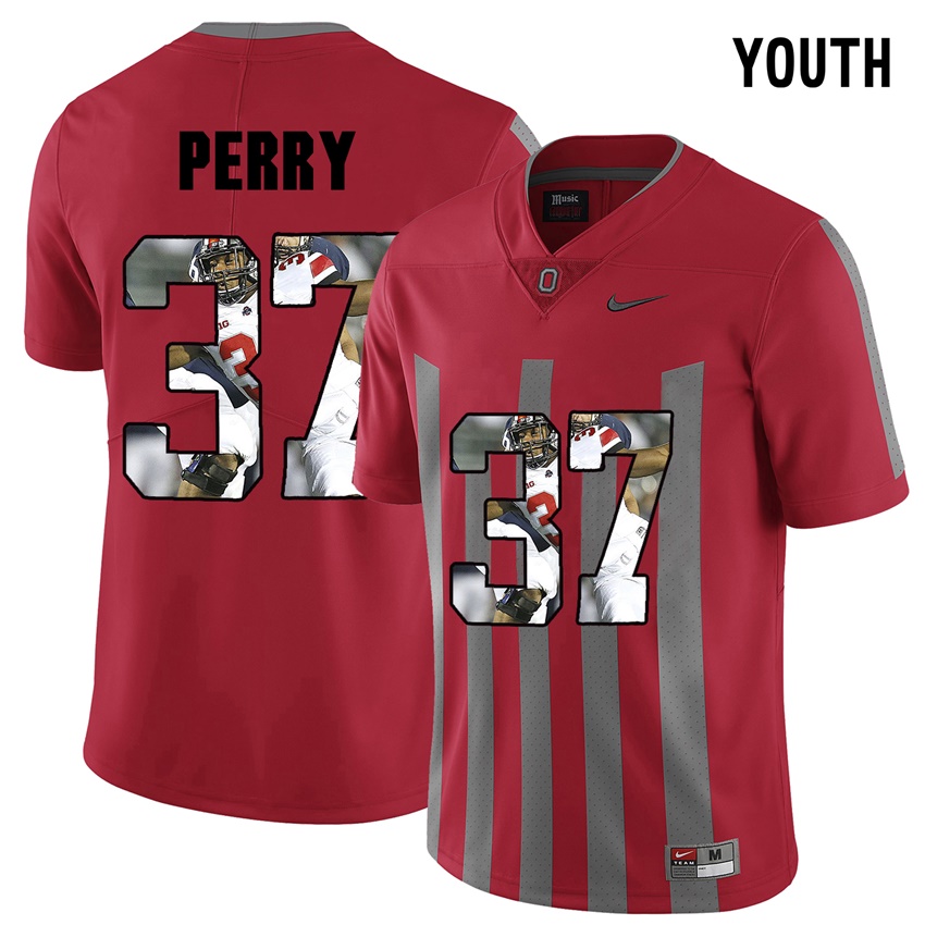 youth ohio state buckeyes red joshua perry college football jersey
