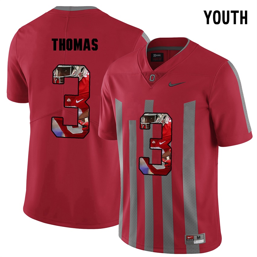 youth ohio state buckeyes red michael thomas college football jersey