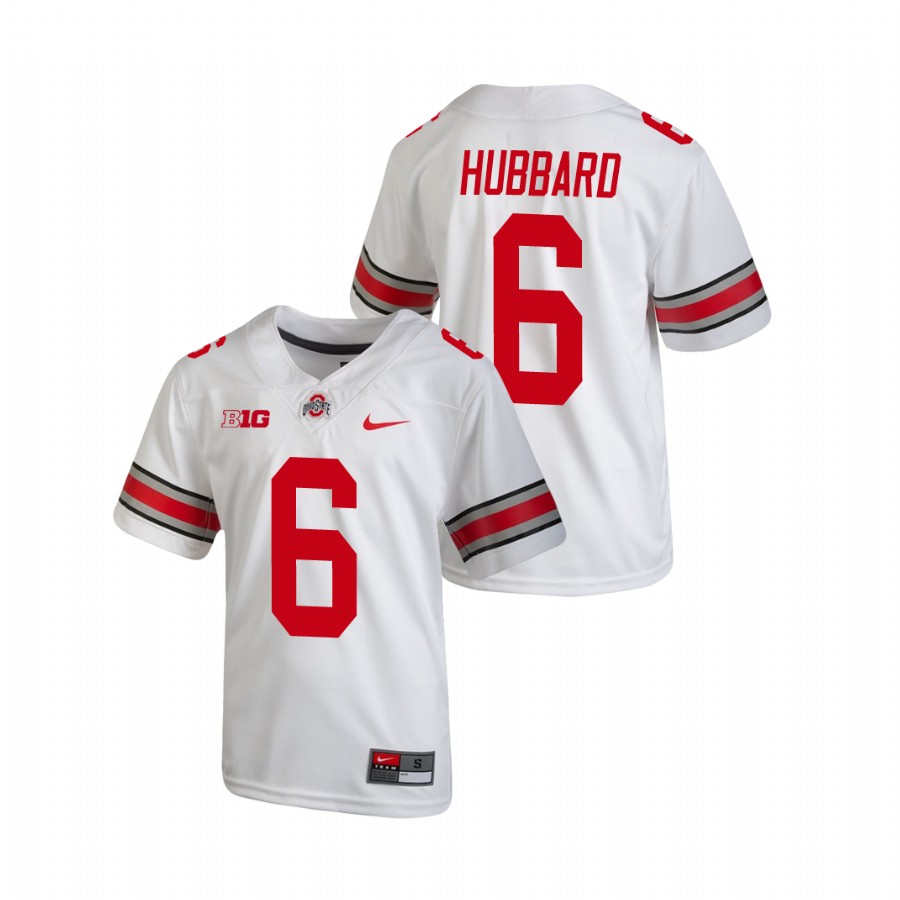 youth ohio state buckeyes sam hubbard white replica college football jersey