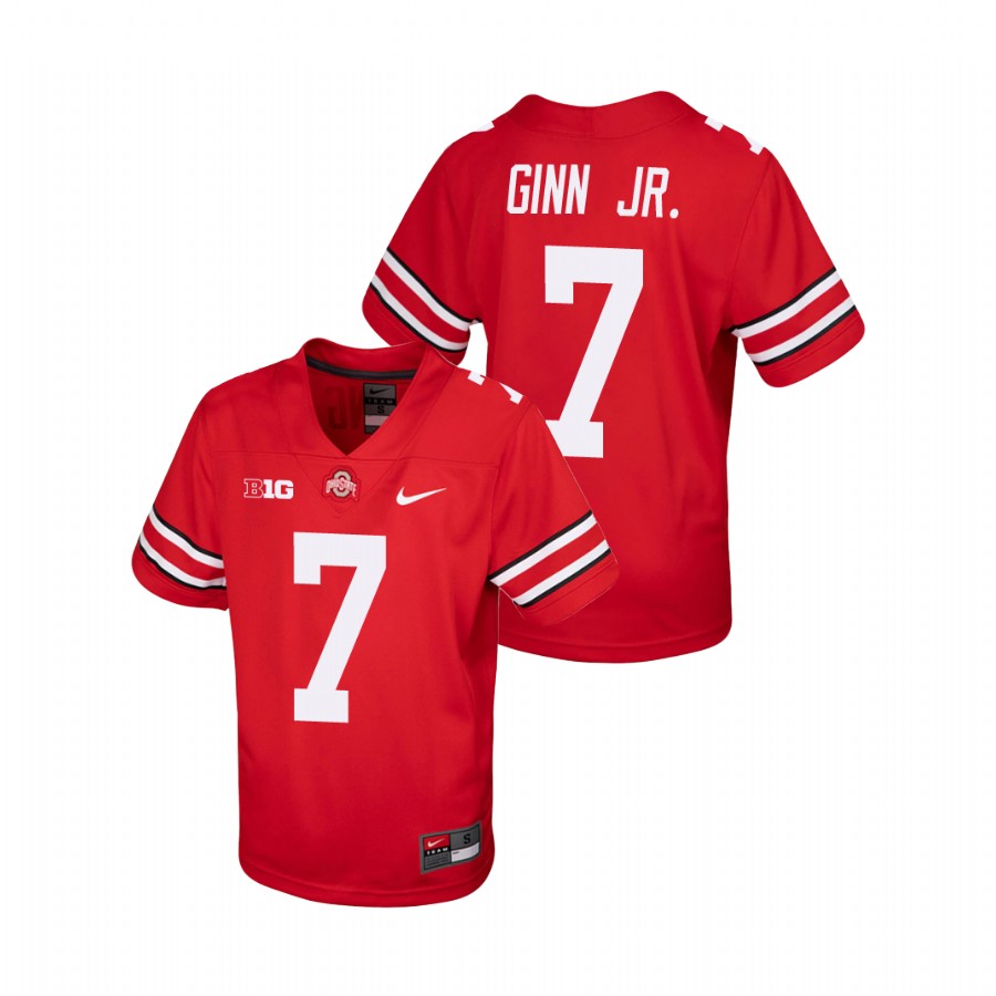 youth ohio state buckeyes ted ginn jr. scarlet college football replica jersey
