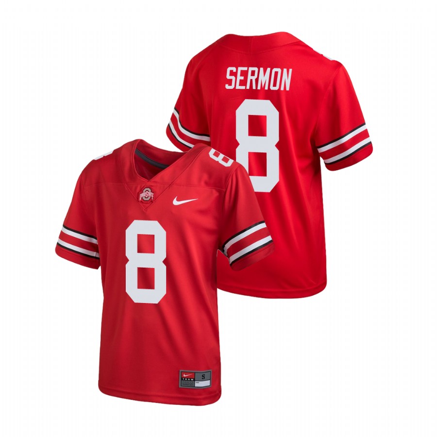 youth ohio state buckeyes trey sermon scarlet untouchable football jersey