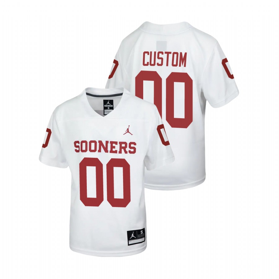 youth oklahoma sooners custom white untouchable football jersey