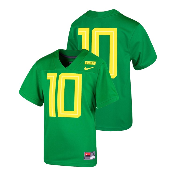 youth oregon ducks 10 apple green 2018 mighty oregon football game nike jersey