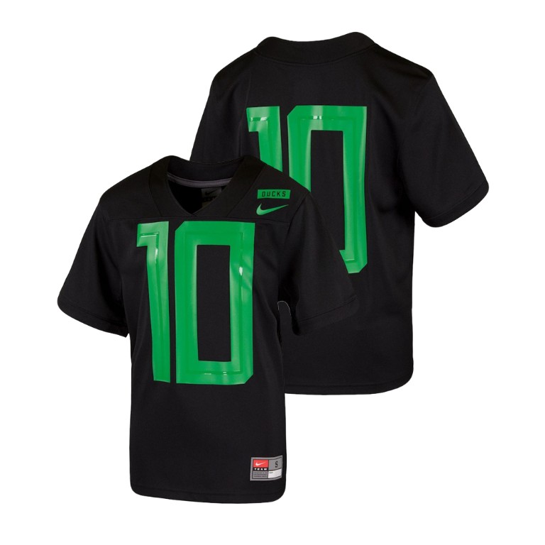 youth oregon ducks 10 black 2018 mighty oregon football game nike jersey