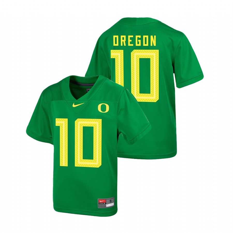 youth oregon ducks 10 green untouchable football jersey