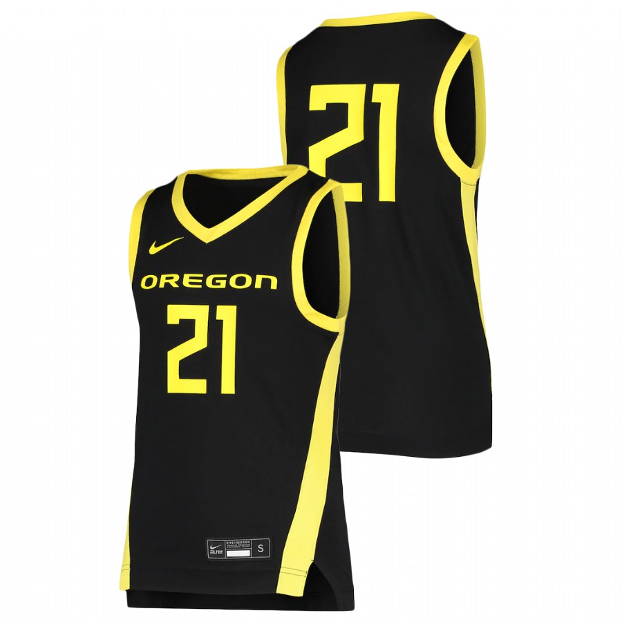 youth oregon ducks black replica college basketball jersey