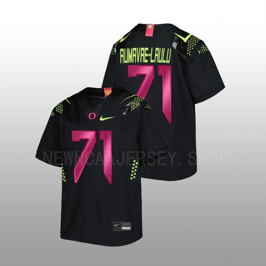 youth oregon ducks malaesala aumavae laulu untouchable football breast cancer awareness black jersey