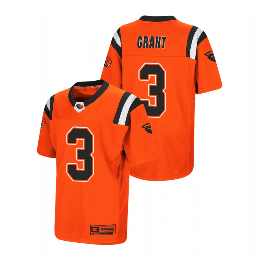 youth oregon state beavers jaydon grant orange replica football jersey