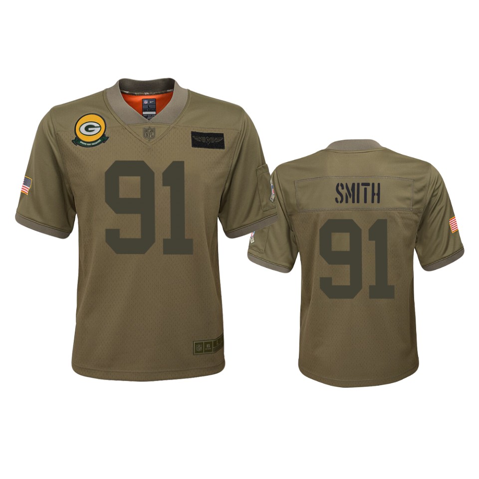 youth packers preston smith camo game 2019 salute to service jersey