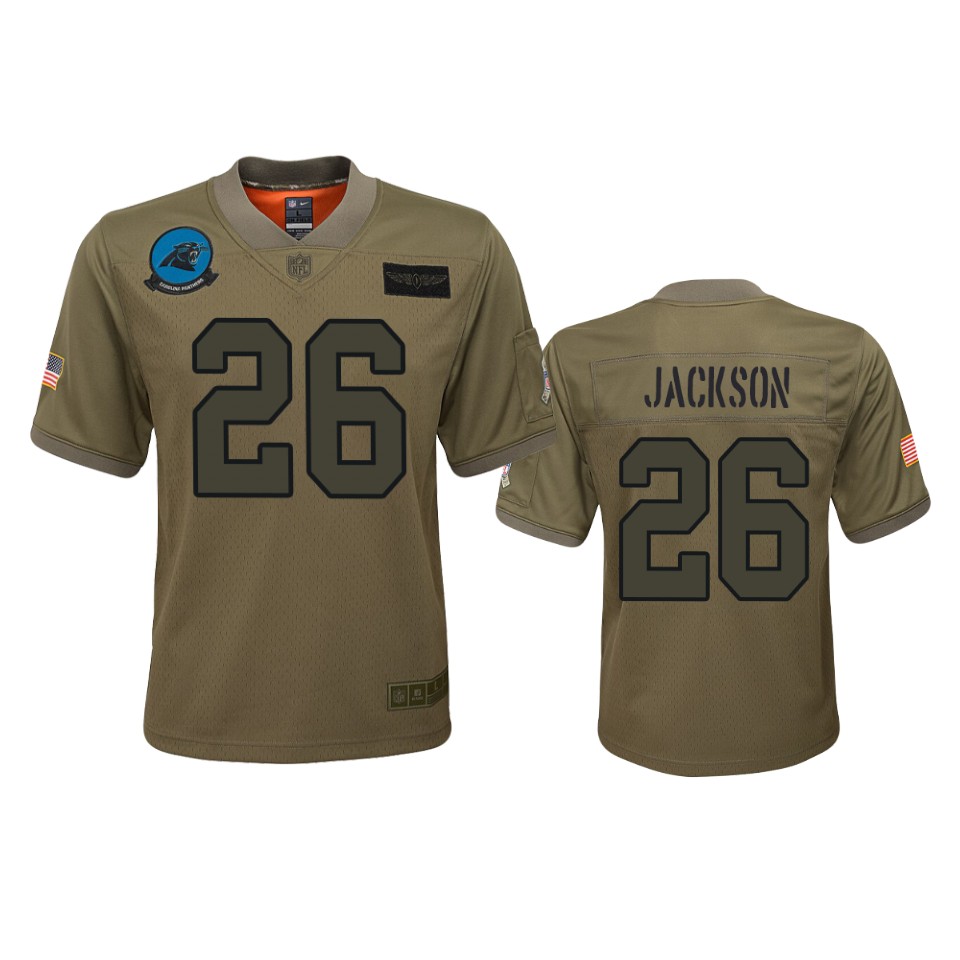 youth panthers donte jackson camo game 2019 salute to service jersey