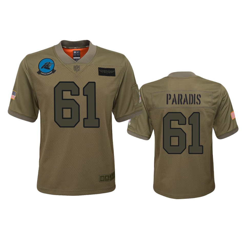youth panthers matt paradis camo game 2019 salute to service jersey