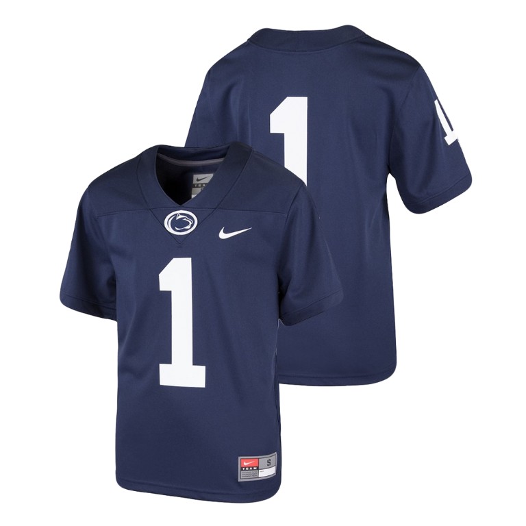 youth penn state nittany lions 1 navy college football team replica jersey