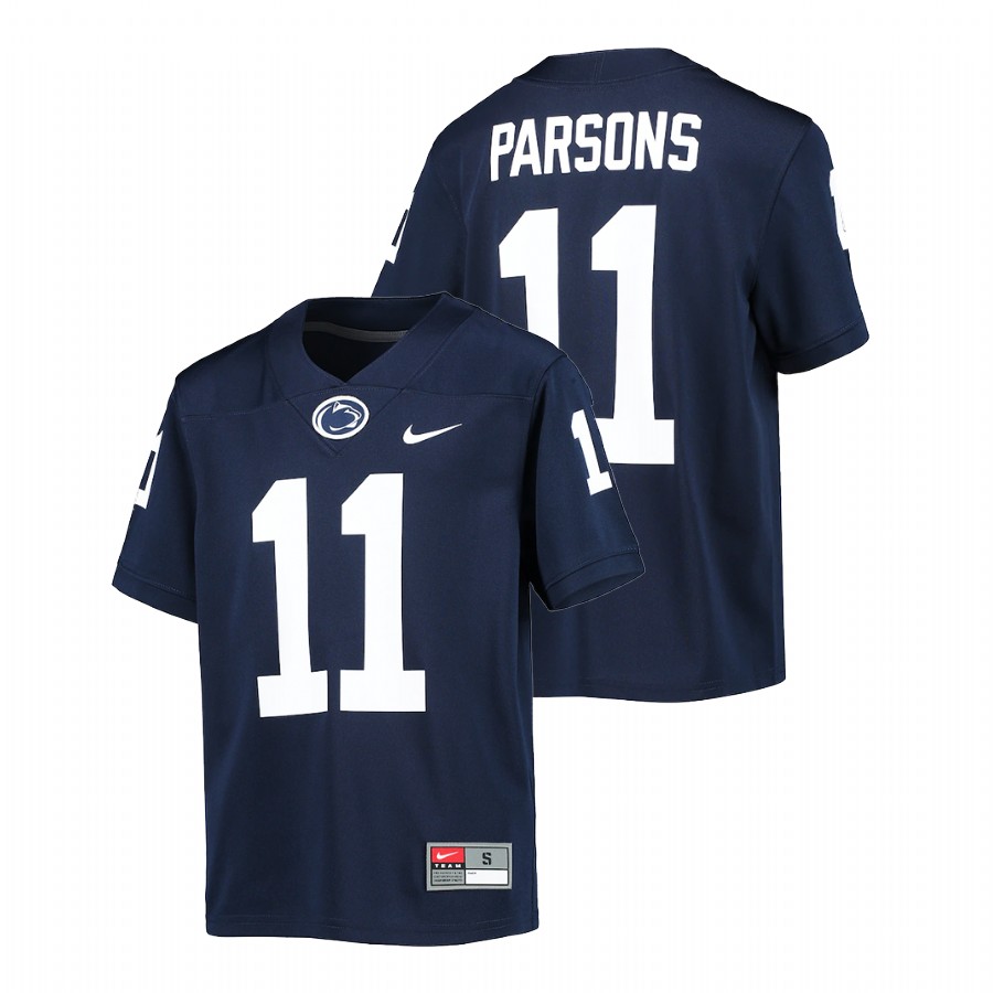 youth penn state nittany lions micah parsons navy college football alumni jersey