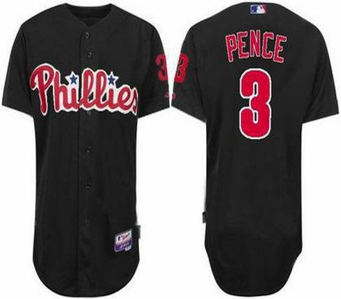 youth philadelphia phillies 3 hunter pence black jersey
