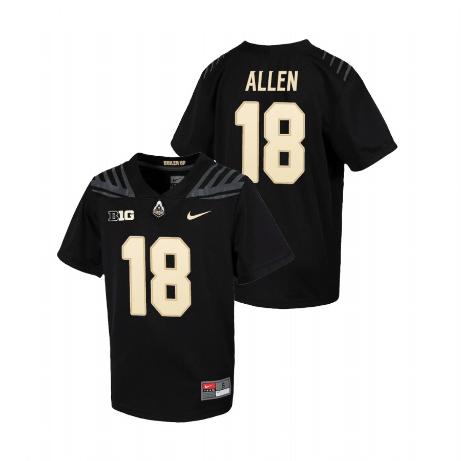 youth purdue boilermakers cam allen black untouchable football jersey