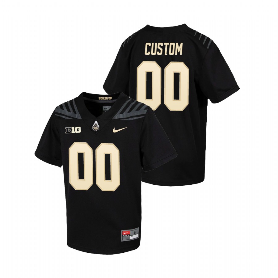 youth purdue boilermakers custom black untouchable football jersey