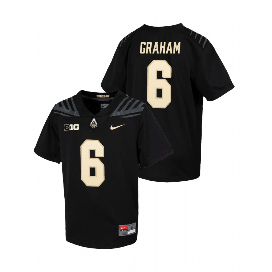 youth purdue boilermakers jalen graham black untouchable football jersey