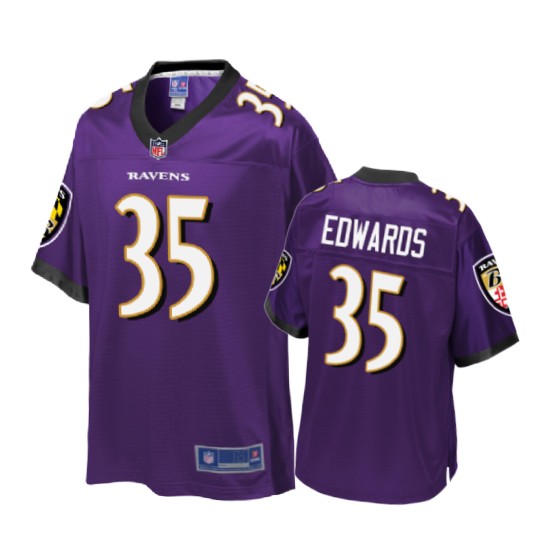 youth purple gus edwards pro line jersey 