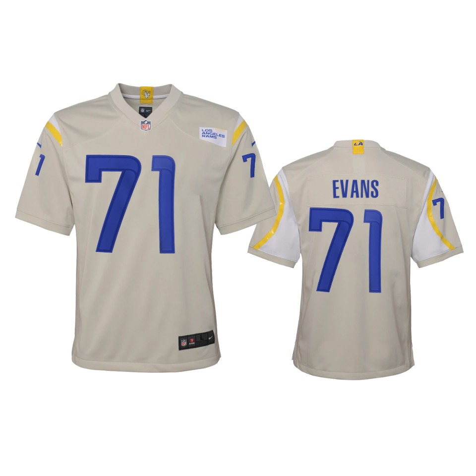 youth rams bobby evans bone 2020 game jersey