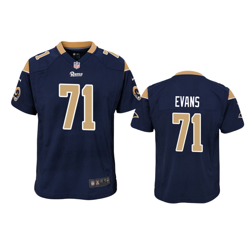 youth rams bobby evans navy game jersey