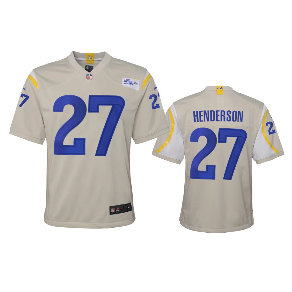 youth rams darrell henderson bone 2020 game jersey