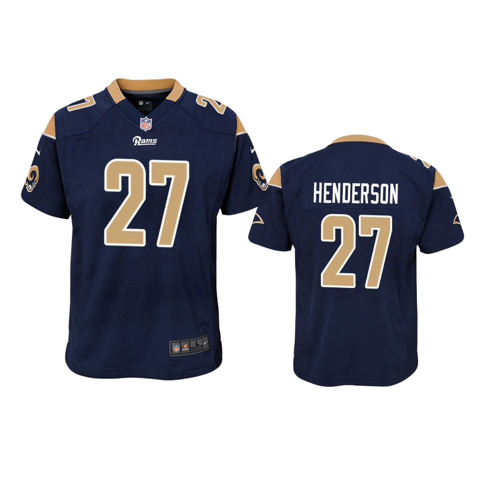 youth rams darrell henderson navy game jersey