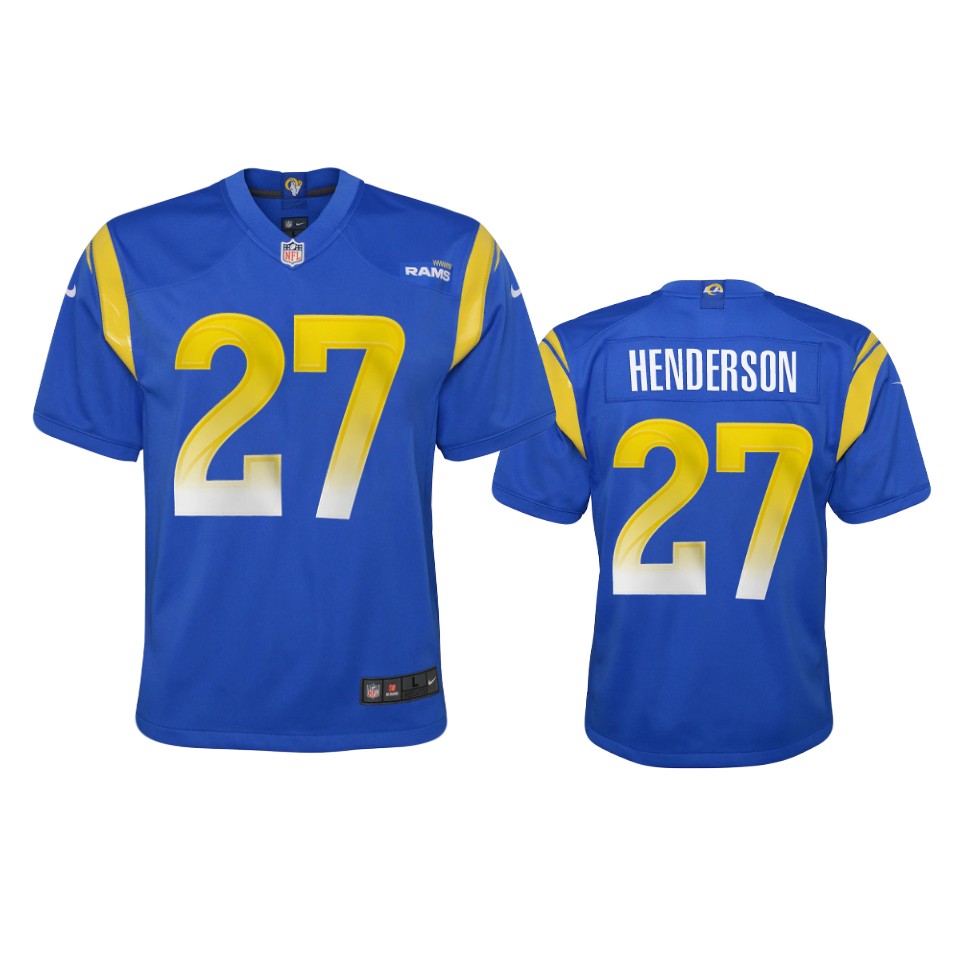 youth rams darrell henderson royal 2020 game jersey