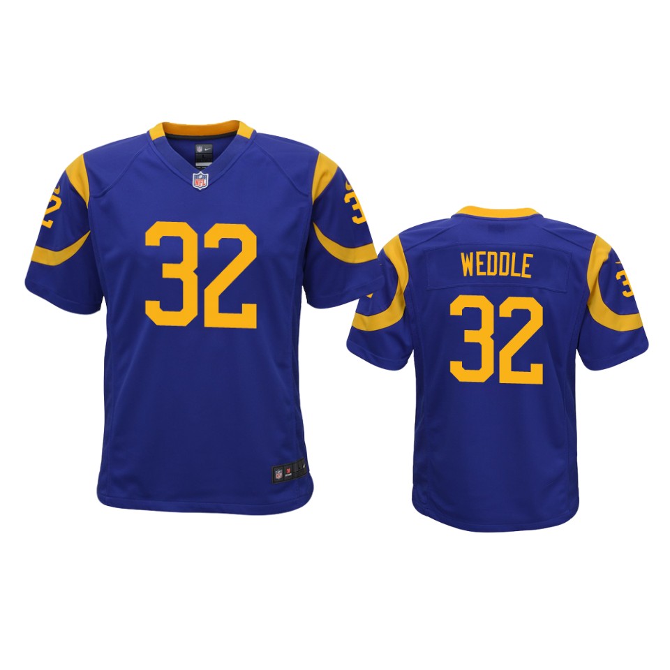 youth rams eric weddle royal game jersey