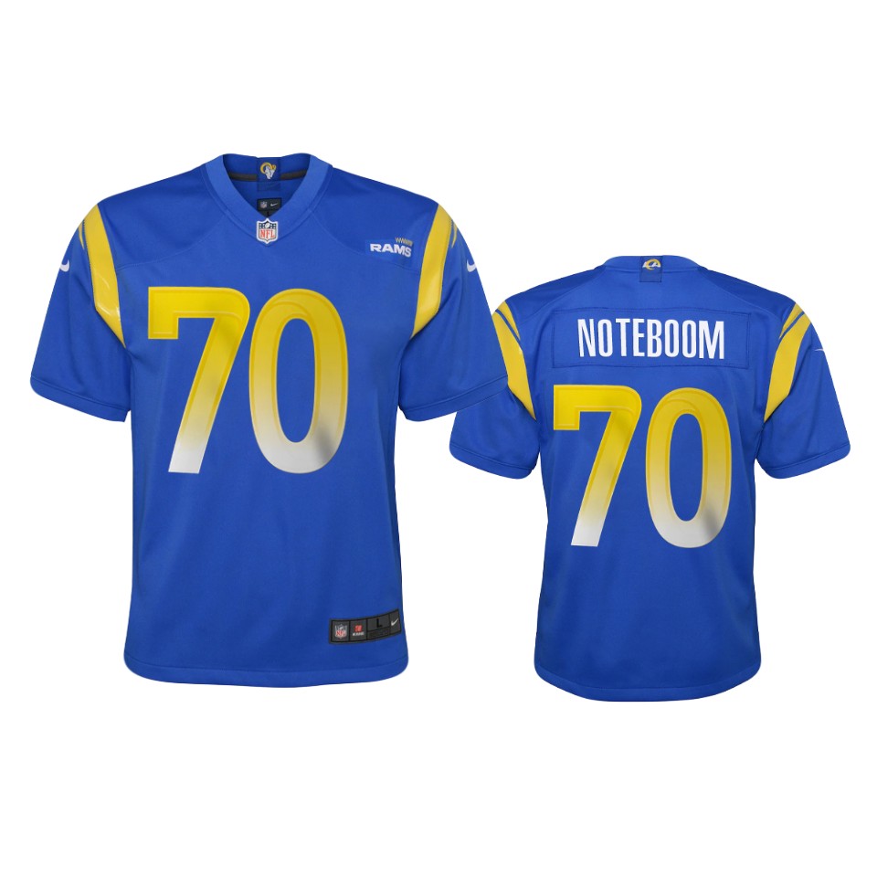 youth rams joseph noteboom royal 2020 game jersey