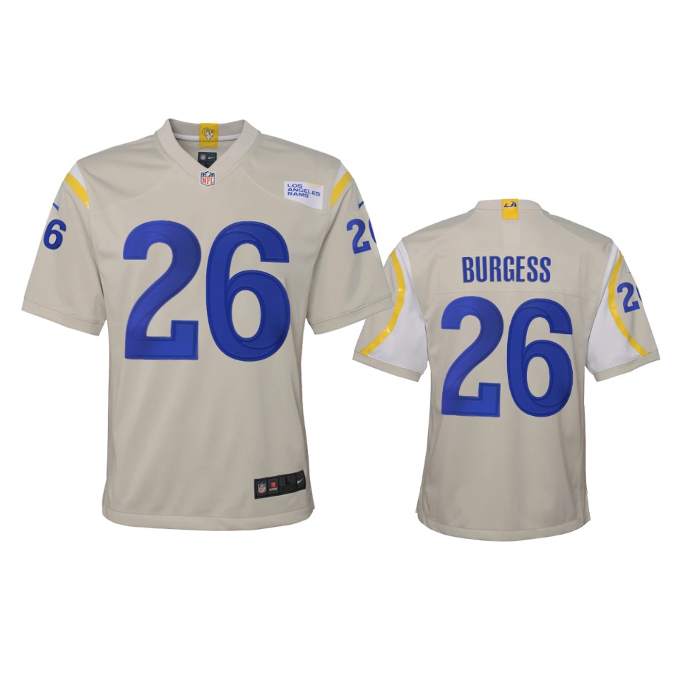 youth rams terrell burgess bone 2020 game jersey