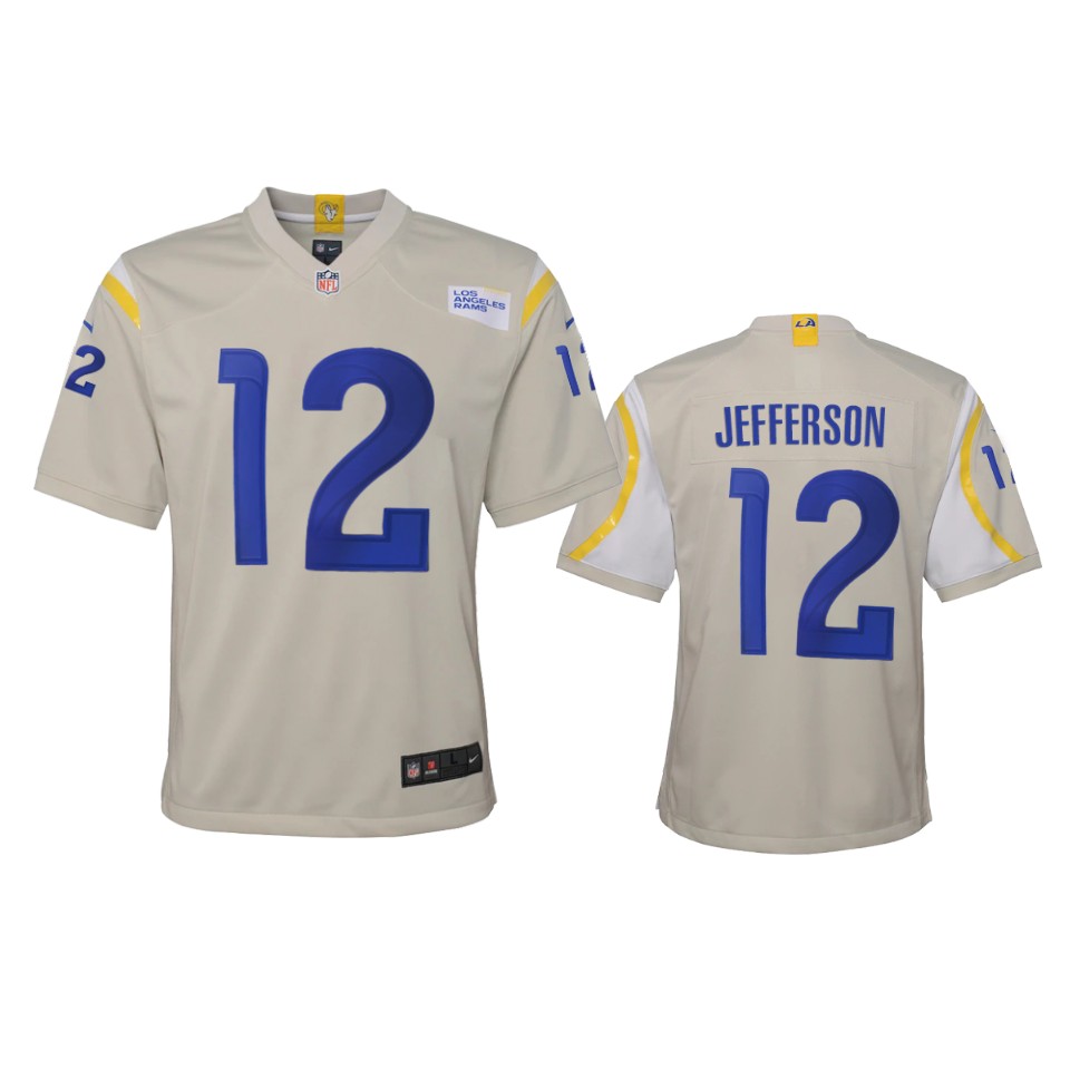 youth rams van jefferson bone 2020 game jersey