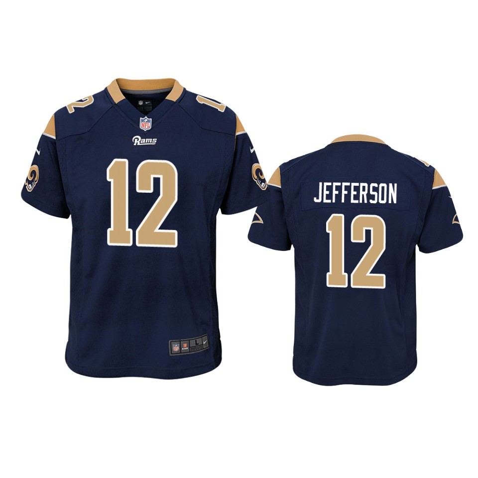 youth rams van jefferson navy game jersey