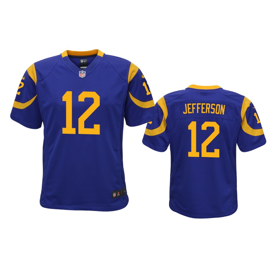 youth rams van jefferson royal game jersey