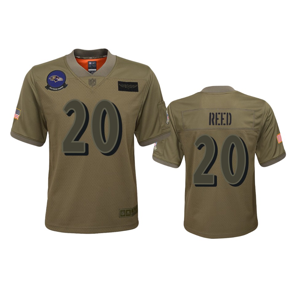 youth ravens ed reed camo game 2019 salute to service jersey
