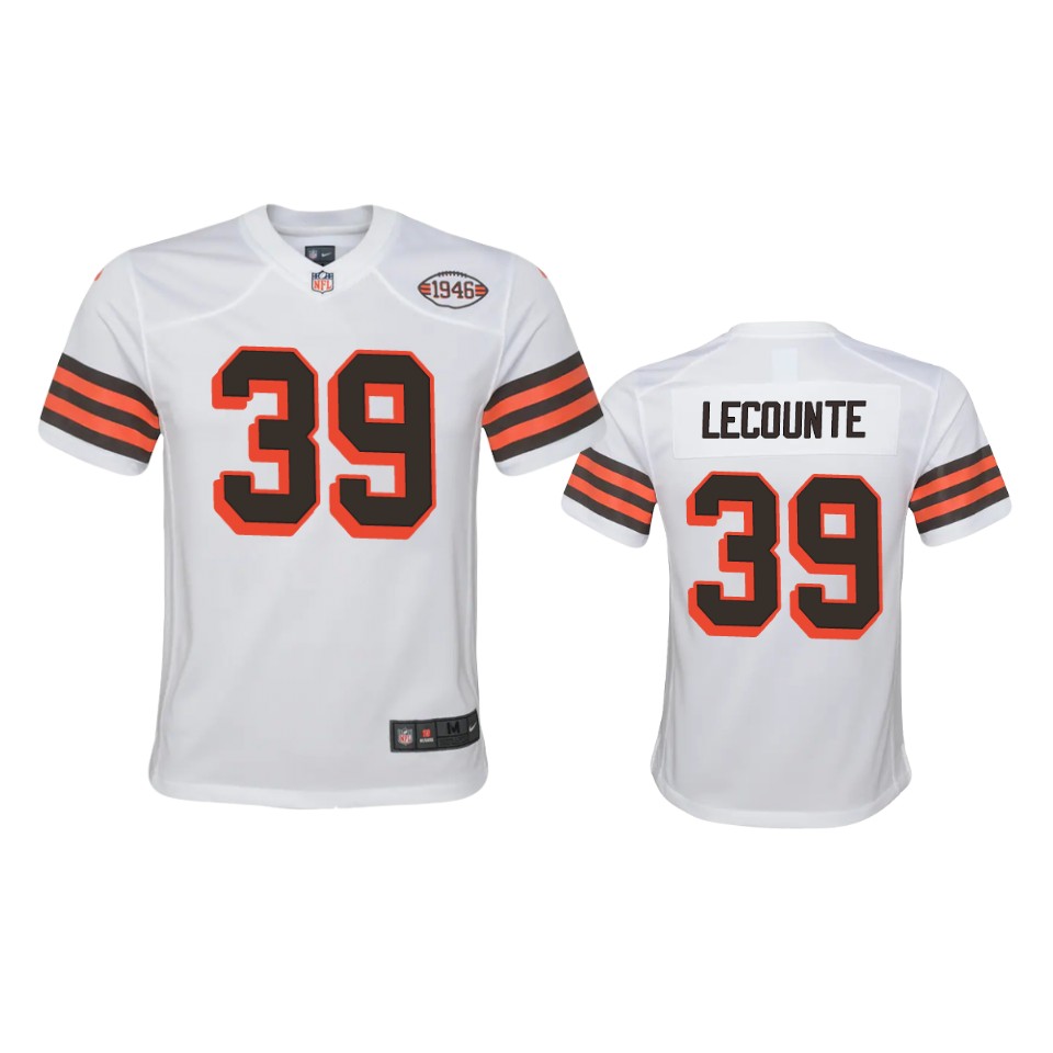 youth richard lecounte browns white 1946 collection alternate game jersey