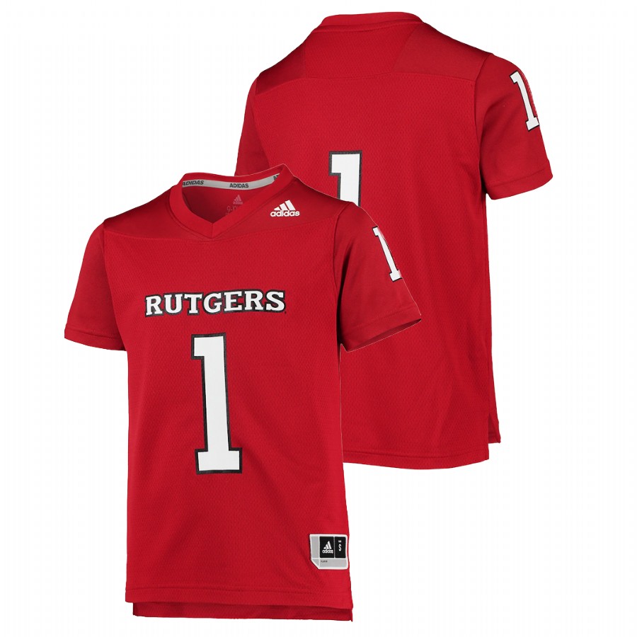 youth rutgers scarlet knights custom scarlet college football replica jersey