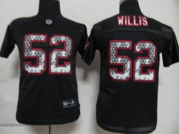 youth san francisco 49ers 52 patrick willis black united sideline jerseys