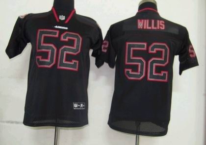 youth san francisco 49ers 52 patrick willis lights out black jersey