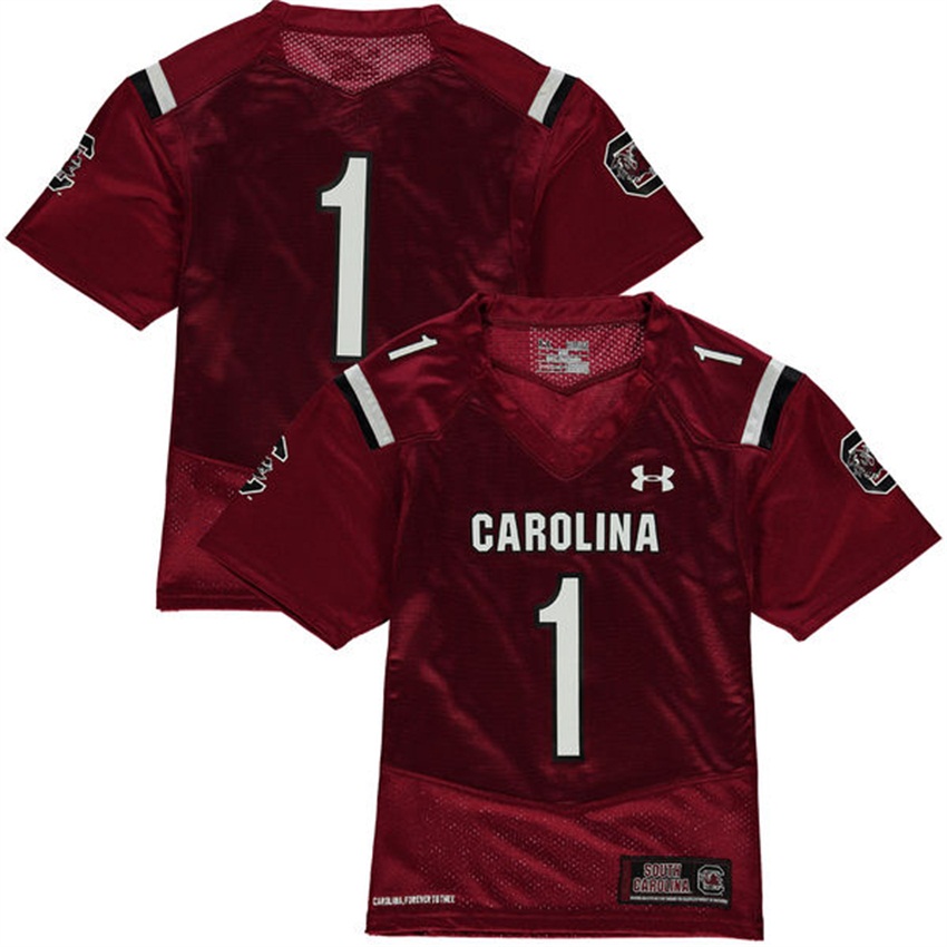 youth south carolina gamecocks garnet 1 ncaa premier football jersey