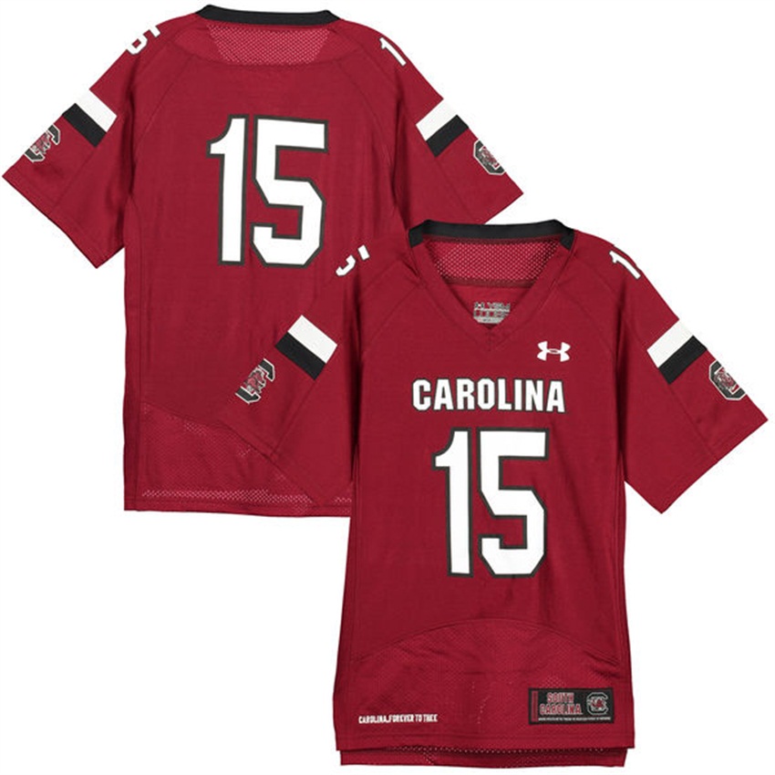 youth south carolina gamecocks garnet 15 ncaa premier football jersey