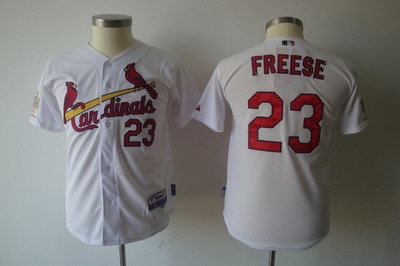 youth st. cardinals 23 david freese white jerseys 2011 world series