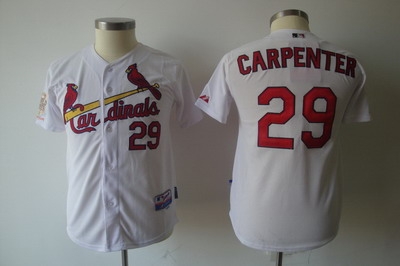 youth st cardinals 29 chris carpenter white jersey 2011 world series