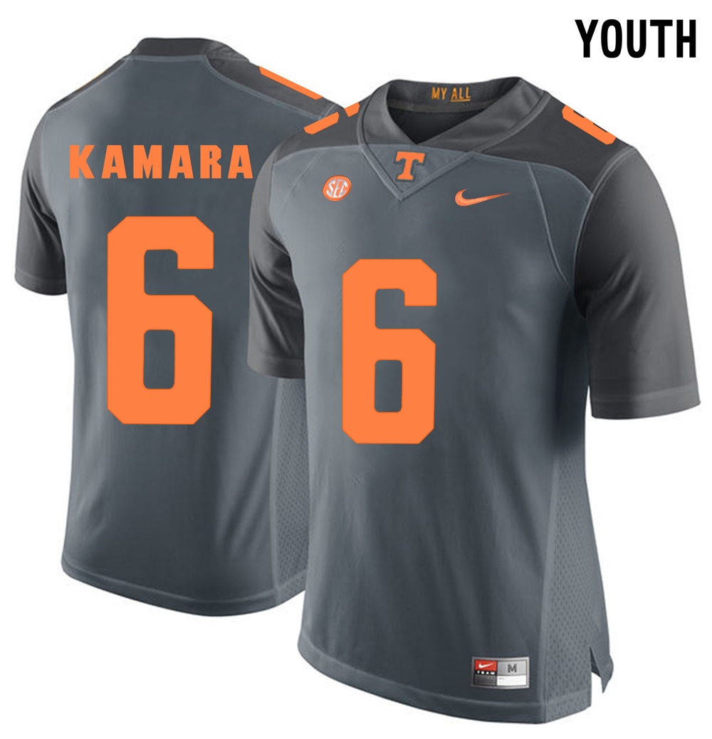 youth tennessee volunteers grey alvin kamara college football jersey