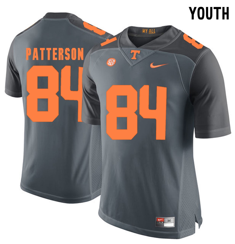youth tennessee volunteers grey cordarrelle patterson college football jersey